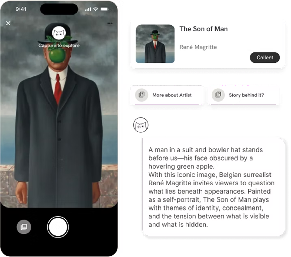 Artwork recognition UI