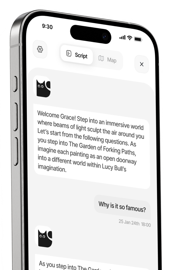 ARTLAS phone app chat preview